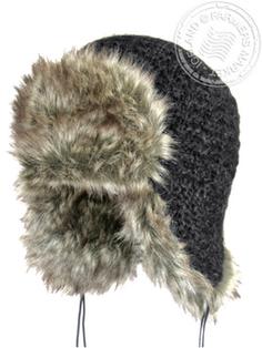 Thufa - Icelandic wool - cotton lining, faux fur hand knitted 1
